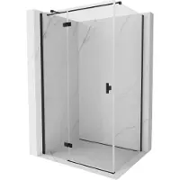 Mexen Mist-H T douchecabine scharnierend links 70 x 75 , transparant, zwart - 8A5T-070-075-70-00-L