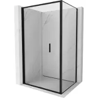 Mexen Exo opvouwbare douchecabine 110 x 75 , transparant, zwart - 816-110-075-70-00