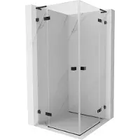 Mexen Lunar L Duo draaideur douchecabine 75 x 75 cm, transparant, zwart - 834L-075L-075P-70-00