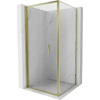 Mexen Exo opvouwbare douchecabine 110 x 110 , transparant, goud - 816-110-110-50-00