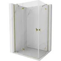 Mexen Mist-H Duo draaideur douchecabine rechts 85 x 120 , transparant, goud - 8A5-085L-120P-50-00