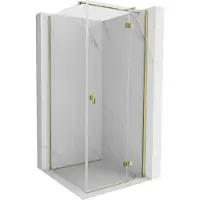 Mexen Mist-H T douchecabine scharnierend rechts 120 x 120 , transparant, goud - 8A5T-120-120-50-00-P