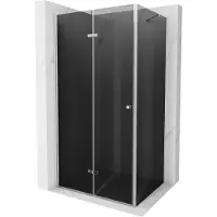 Mexen Lima opvouwbare douchecabine 80 x 100 cm, grafiet, chroom - 856-080-100-01-40