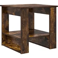 vidaXL Salontafel Rook Eiken 51 x 50 x 50 cm Bewerkt hout