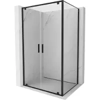 Mexen Exo draaideur douchecabine 80 x 75 cm, transparant, zwart - 8182-080-075-70-00