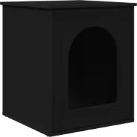 Syfax Kattenhuis Zwart 53 x 52 x 62 cm Bewerkt hout