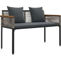 vidaXL Tuinbank 2 -Seater 117 x 54 x 74.5 cm poly rattan