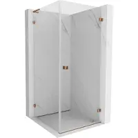 Mexen Lunar-B L draaideur douchecabine, rechts 90 x 90 , transparant, roze goud - 832L-090-090-60-00-P