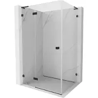 Mexen Lunar L draaideur douchecabine links 95 x 90 , transparant, zwart - 834L-095-090-70-00-L