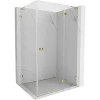 Mexen Lunar L draaideur douchecabine rechts 70 x 80 , transparant, goud - 834L-070-080-50-00-P