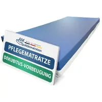 AM Qualitätsmatratzen Premium zorgmatras 87x200cm - Standaard voor de thuiszorg - 14cm hoogte - Decubitus (doorligwonden) - Made in Germany - 87 x 200cm