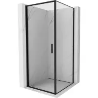 Mexen Exo douchecabine scharnierend 95 x 95 cm, transparant, zwart - 817-095-095-70-00