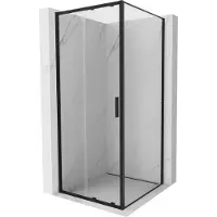 Mexen Exo schuifbare douchecabine 100 x 100 , transparant, zwart - 8151-100-100-70-00
