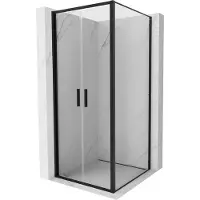 Mexen Exo douchecabine draaideur 100 x 100 cm, transparant, zwart - 814-100-100-70-00