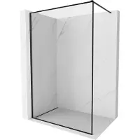 Mexen Kioto-F douchewand Walk-in met frame 55 x 202 , transparant 8 mm, zwart - 800-055-104-70-00