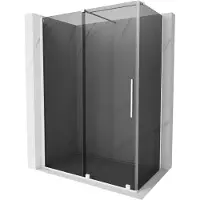 Mexen Velar schuifdouchecabine 150 x 85 , grafiet, wit - 871-150-085-41-20