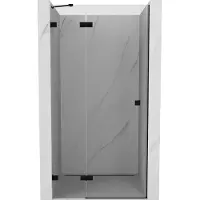 Mexen Lunar scharnierende douchedeur links 95 , transparant, zwart - 834-095-000-70-00-L