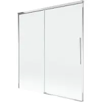 Mexen Rox badwand 2-delig schuifbaar 150 x 150 , transparant, chroom - 8C9-150-001-01-00