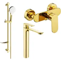 Mexen Milo DF05 doucheset, goud - 71314DF05-50
