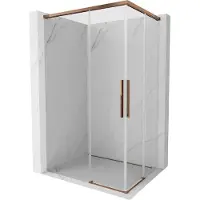 Mexen Rox Duo schuifdouchecabine 120 x 85 cm, transparant, roze goud - 8C2D-120-085-60-00