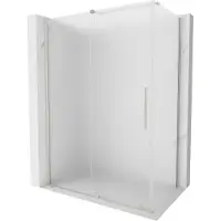 Mexen Velar schuifdouchecabine 140 x 85 , ijsglas, geborsteld nikkel - 871-140-085-31-97
