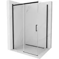 Mexen Omega douchecabine schuifdeur 110 x 80 , transparant, zwart - 825-110-080-70-00