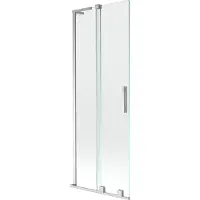 Mexen Velar L badwand tweedelige schuifdeur 75 x 150 , transparant, chroom - 896-075-003-01-01