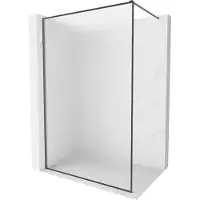 Mexen Kioto-XF douchewand Walk-in met frame 150 x 202 , matglas 10 mm, geborsteld grijs - 800-150-104-66-30-X