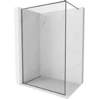 Mexen Kioto-XF douchewand Walk-in met frame 60 x 202 , transparant 10 mm, gunmetal - 800-060-104-95-00-X