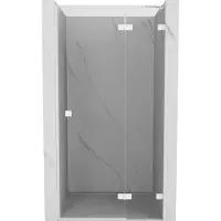 Mexen Lunar douchedeur scharnierend rechts 125 , transparant, wit - 834-125-000-20-00-P
