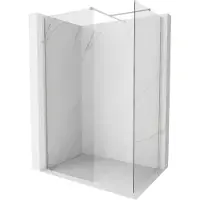 Mexen Kioto-X douchewand Walk-in 120 x 110 , transparant 10 mm, geborsteld nikkel - 800-120-202-97-00-110-X