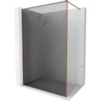 Mexen Kioto-XF Inloopdouchewand met frame 160 x 202 , grafiet 10 mm, roségoud - 800-160-104-60-40-X