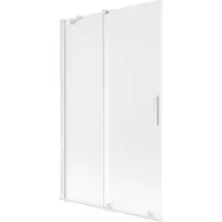 Mexen Velar badwand 2-delige schuifdeur 110 x 150 cm, matglas, wit - 896-110-000-31-20