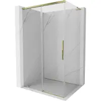 Mexen Rox L douchecabine schuifdeur 90 x 100 , transparant, goud - 8C2L-090-100-50-00