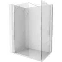 Mexen Kioto-X douchewand Walk-in 130 x 110 , transparant 10 mm, wit - 800-130-202-20-00-110-X