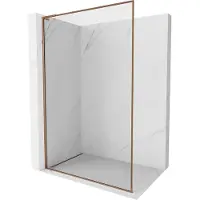 Mexen Kioto-F L douchewand inloop met frame 95 x 202 , transparant 8 mm, roze goud - 800-095-174-60-00