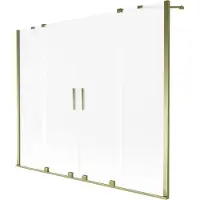 Mexen Velar Duo badwand scherm 2-delig schuifbaar 200 x 150 cm, matglas, goud - 896-200-000-32-50