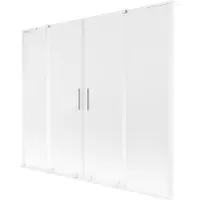 Mexen Velar L Duo badwand scherm 2-delig schuifbaar 200 x 150 cm, mat, wit - 896-200-003-32-20