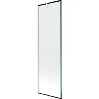Mexen Next 1-delige badscherm 60 x 150 , zwart frame, wit - 895-060-000-00-70-20