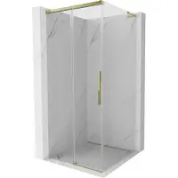 Mexen Rox L douchecabine schuifdeur 100 x 100 , transparant, goud - 8C2L-100-100-50-00