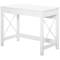 HOMCOM Schrijftafel - Spaanplaat - 105x50x76cm - Wit
