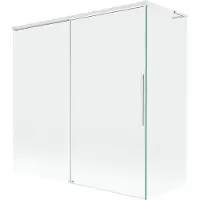 Mexen Rox L badwand 2-delige schuifdeur 160 + 80 x 150 , transparant, wit - 8C9L-160-080-20-00