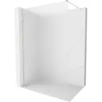 Mexen Kioto-X douchewand Walk-in 80 x 200 , ijsglas 10 mm, geborsteld nikkel - 800-080-101-97-30-X