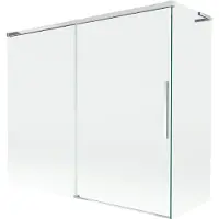 Mexen Rox L badwand 2-delige schuifdeur 180 + 80 x 150 , transparant, chroom - 8C9L-180-080-01-00