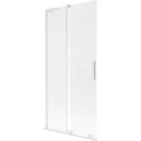 Mexen Velar L badwand 2-delig schuifbaar 90 x 150 cm, ijs, wit - 896-090-003-31-20