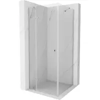 Mexen Roma douchecabine met draaideur 90 x 90 cm, transparant, chroom - 854-090-090-01-00