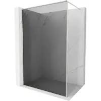 Mexen Kioto-F douchewand Walk-in met frame 80 x 202 , grafiet 8 mm, geborsteld nikkel - 800-080-104-97-40