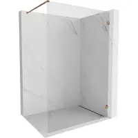 Mexen Lunar douchewand Walk-in rechts 120 x 200 , transparant 8 mm, roze goud - 830-120-000-60-00-P