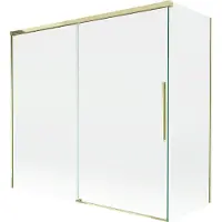 Mexen Rox tweevleugelige schuifbare badwand 170 + 75 x 150 , transparant, goud - 8C9-170-075-50-00