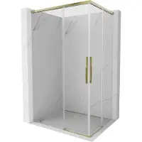 Mexen Rox Duo schuifbare douchecabine 120 x 75 cm, transparant, goud - 8C2D-120-075-50-00
